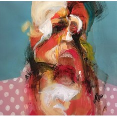 Khalid Khan-Kaay, 20 x 20 Inch, Acrylic on Canvas, Figurative Painting, AC-KHKN-075